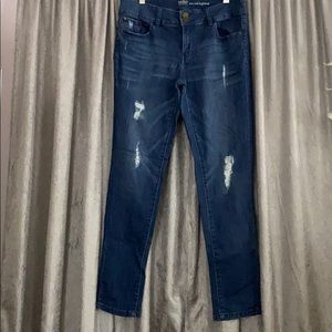 NY&co distressed boyfriend jeans w.metallic gold